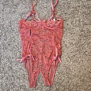 Oh la la Cheri Pink Crotchless Lingerie